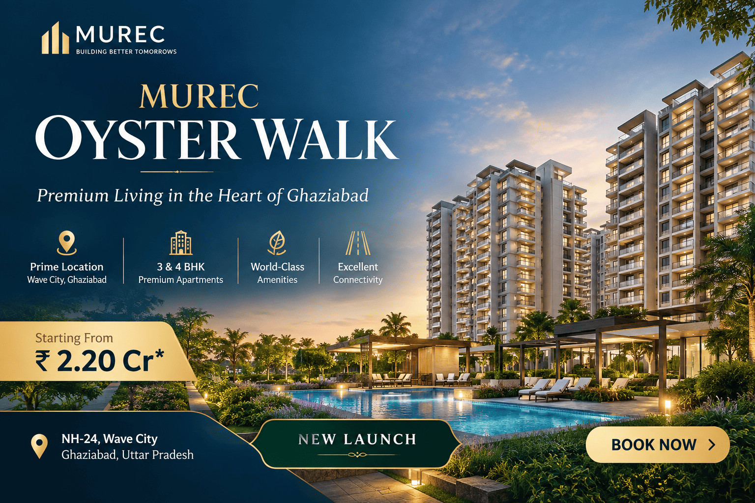 Murec Oyster Walk - Premium Apartments Ghaziabad